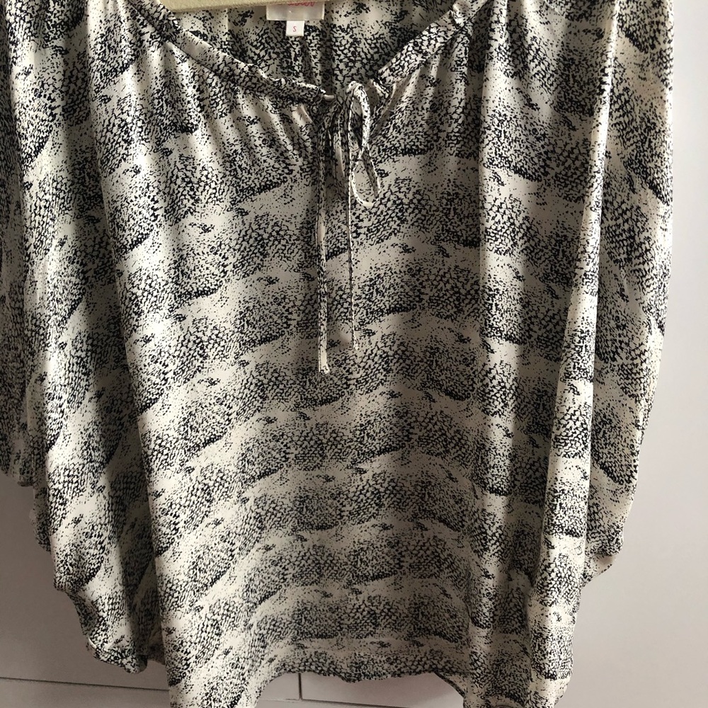Silk back and white top